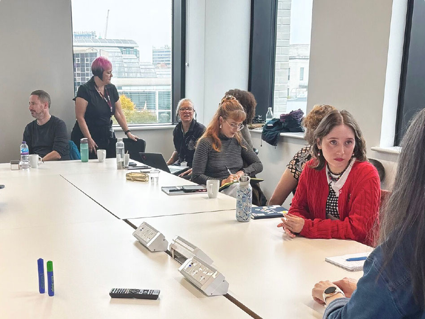 A discussion session at the PhD welcome event.