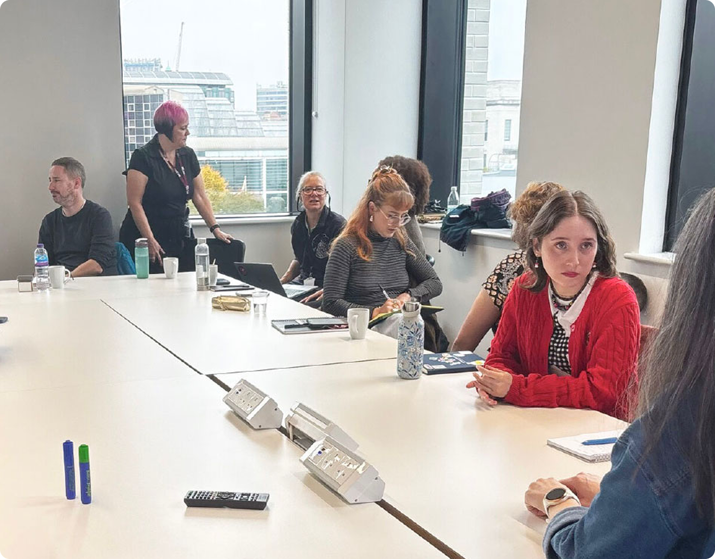 A discussion session at the PhD welcome event.