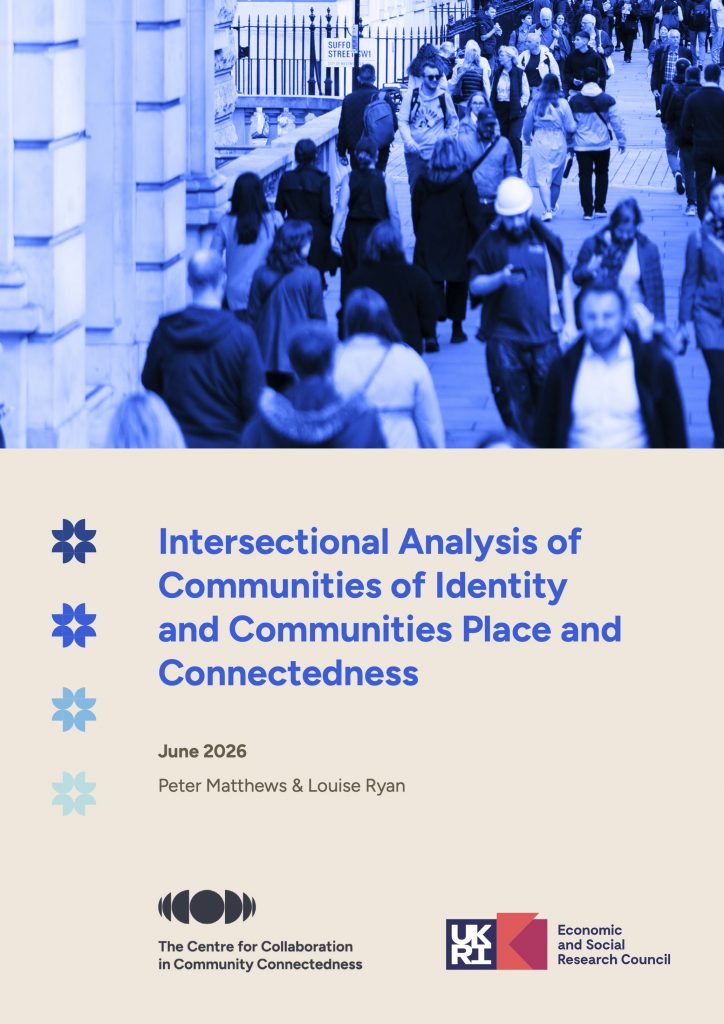 Report cover for 'Intersectional Analysis of
Communities of Identity
and Communities Place and
Connectedness'